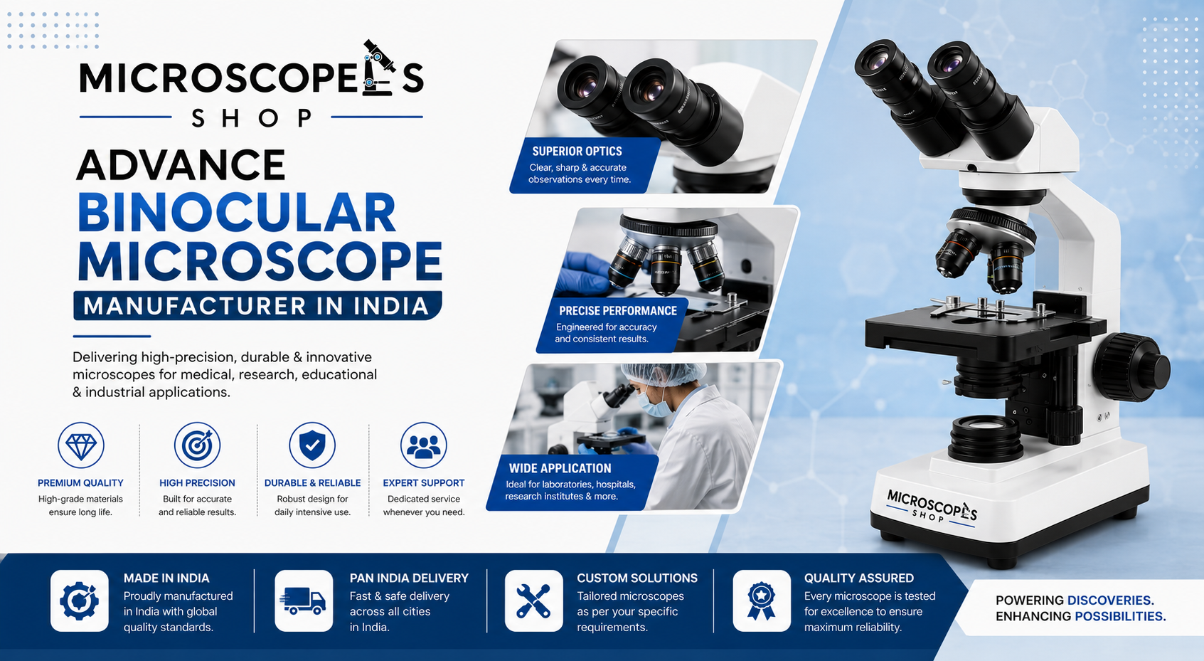 dvance Binocular Microscope Manufacturer in India compound optical assembly floor