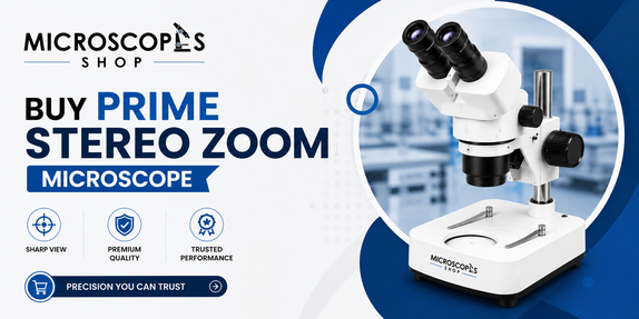 Buy Prime Stereo Zoom Microscope online high performance continuous 3D zoom optics checkout banner