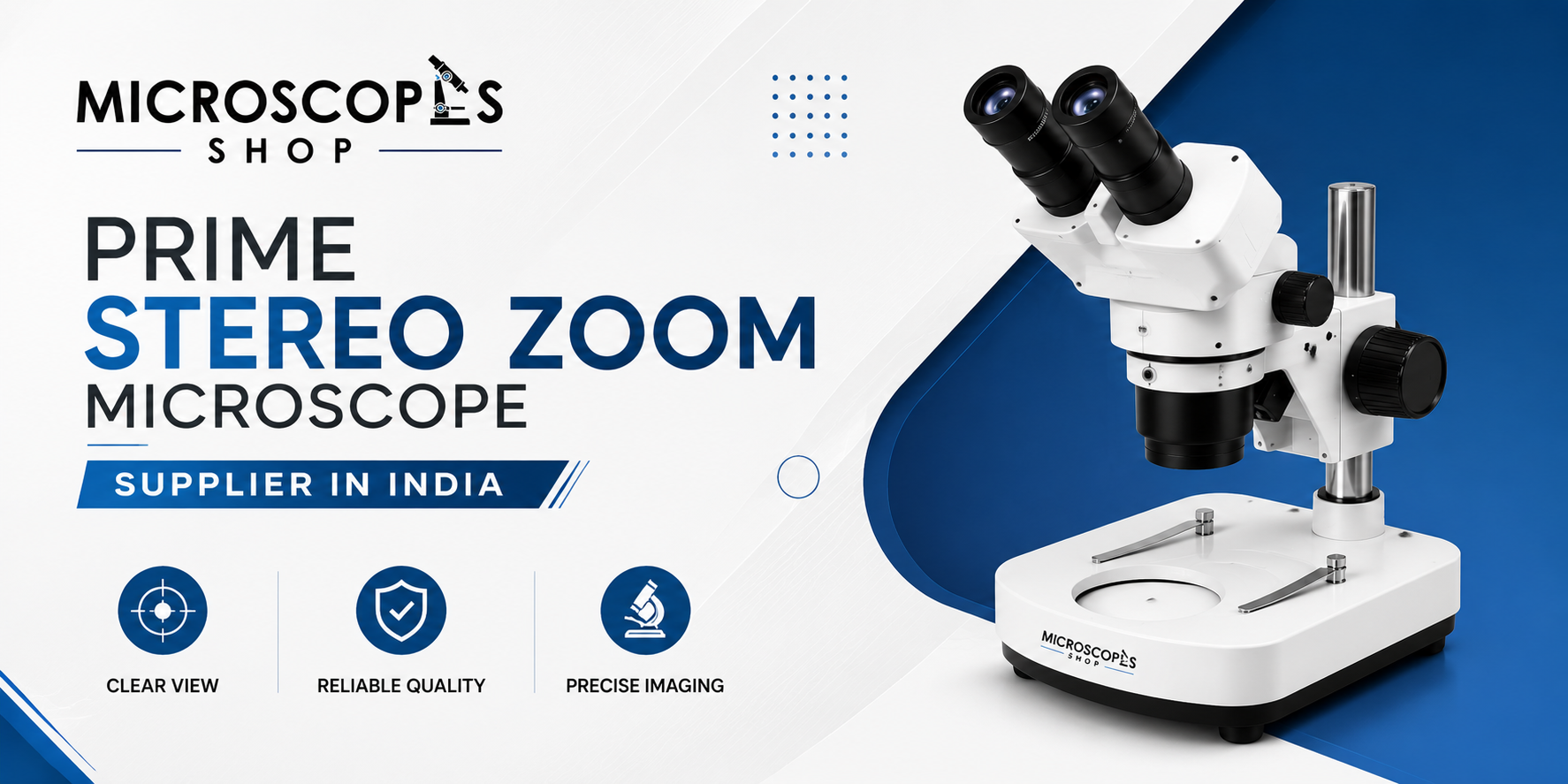 Prime Stereo Zoom Microscope Supplier in India industrial 3D continuous magnification system